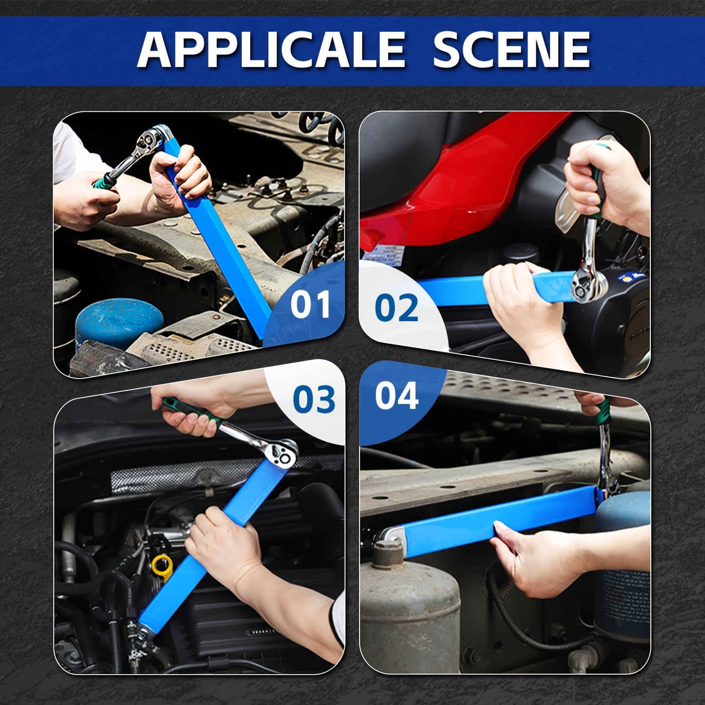 2-in-1 Multi-Function Ratchet Offset Extension Wrench