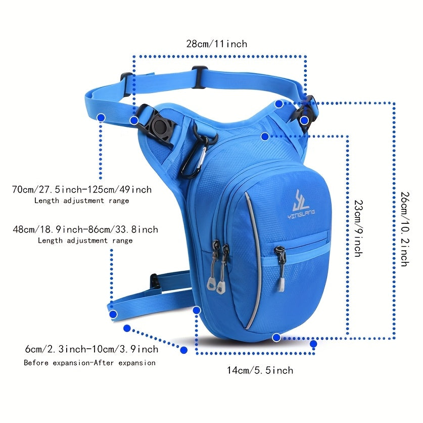 1pc Contrast-color Nylon Sports Leg Bag