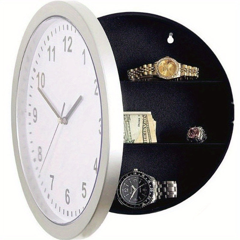 Vintage Wall Clock Featuring a Hidden Safe And Jewelry Compartment