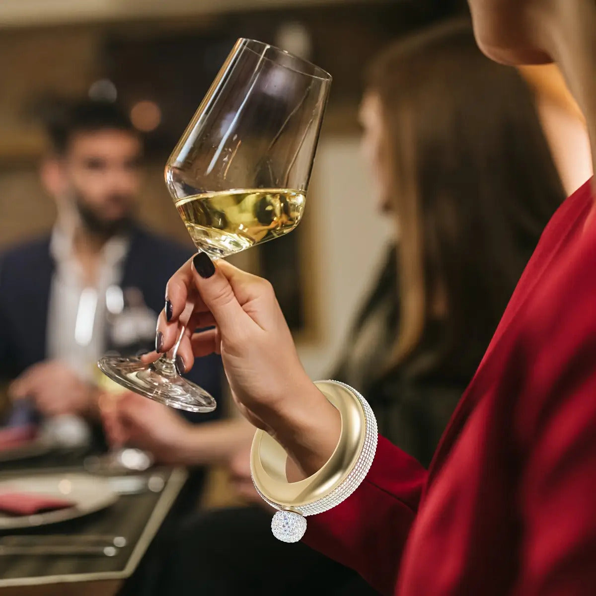 1pc Fashionable Stainless Steel Bangle Flask For Ladies