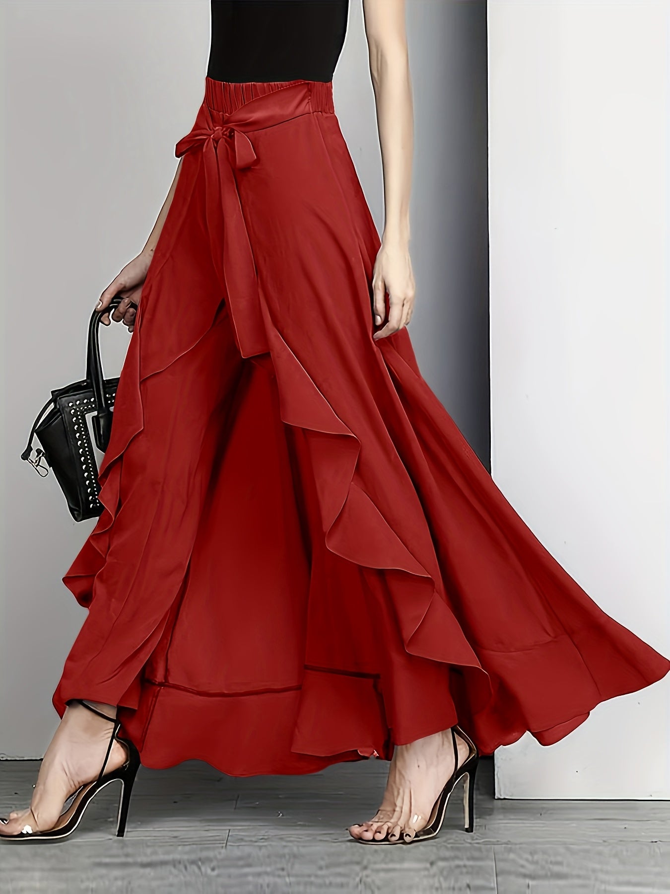 New autumn high waist chiffon pants