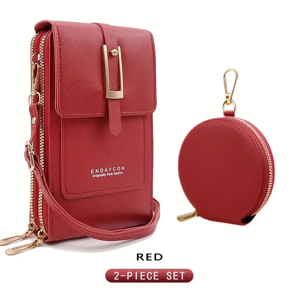 Women'S Multifunctional Crossbody Bag with Detachable Phone Pocket