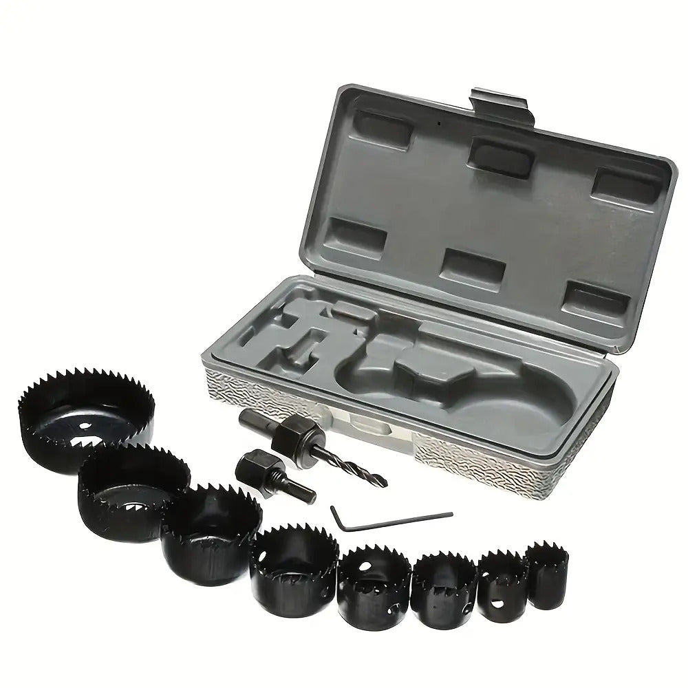 11pcs Carbon Steel Hole Saw Set