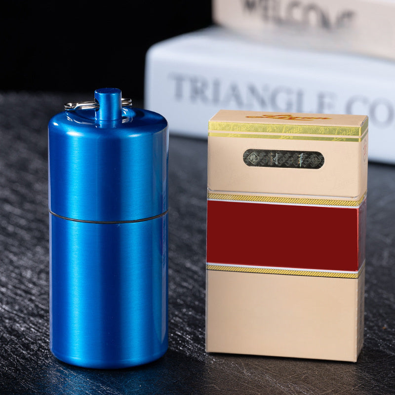 1pc Sleek Brass-Toned Waterproof Metal Cigarette Case