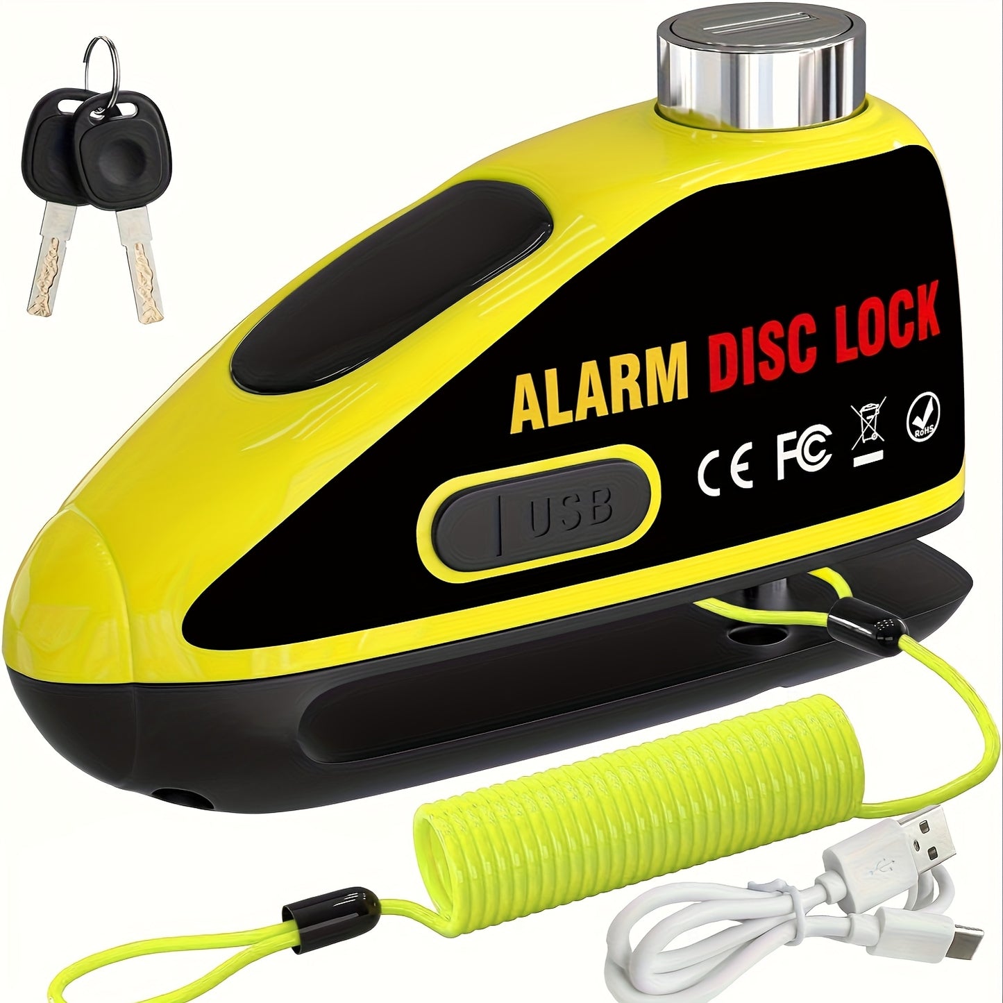 110dB Alarm Disc Brake Lock Motorcycle Disc Brake Anti-theft Lock