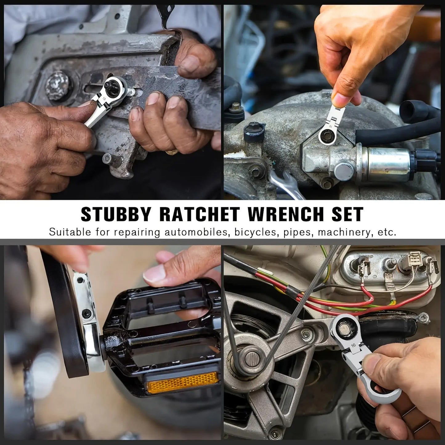 Industrial Grade 1pc Multi-functional Mini Ratchet Wrench