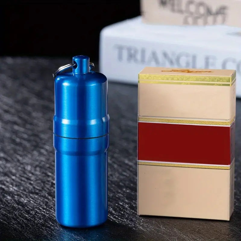1pc Sleek Brass-Toned Waterproof Metal Cigarette Case