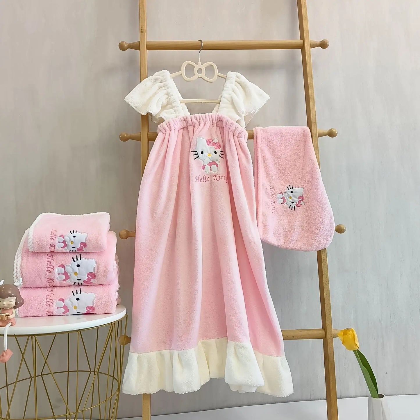 Hello Kitty Shower Towel And Skirt Set