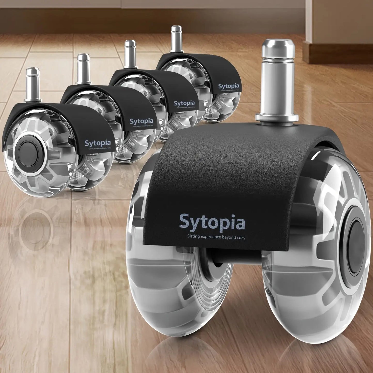 Office Chair Caster Wheels Set Of 5 Heavy Duty & Safe