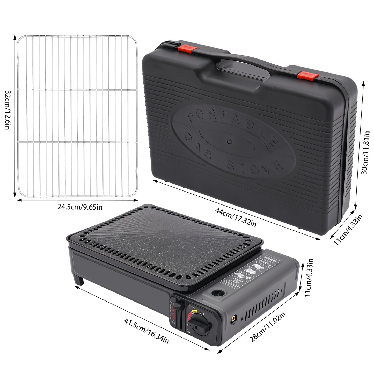 Portable Butane Grill Stove with Grill Net