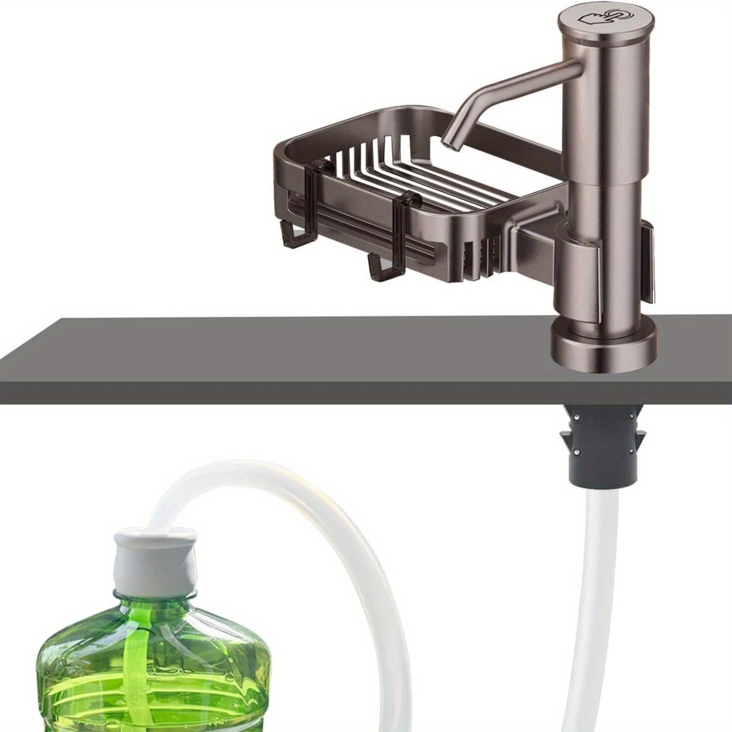 Stainless Steel Built-In Kitchen Sink Soap Dispenser