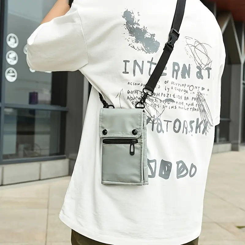 Versatile Nylon Crossbody Phone Bag with Passport Holder - Water-Resistant, Lightweight & Foldable for Travel