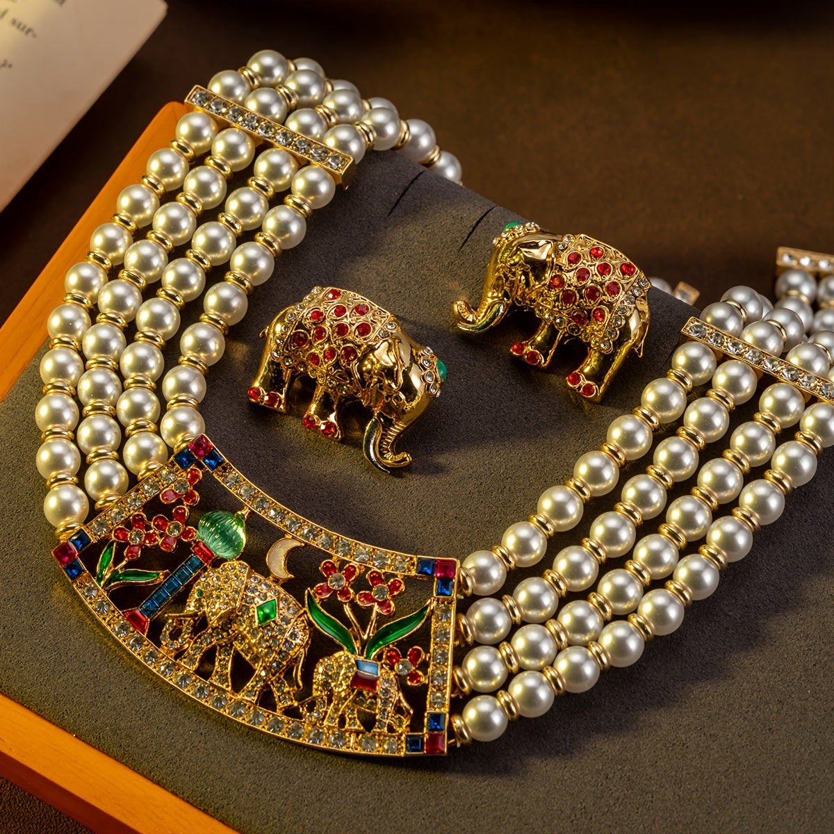 Retro Elegant Elephant Earring Set