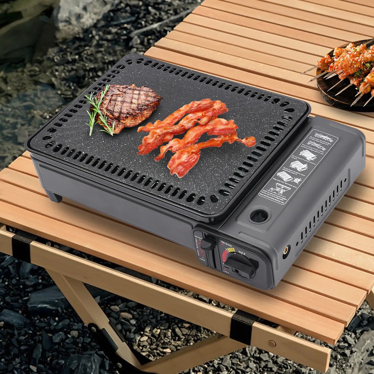 Portable Butane Grill Stove with Grill Net