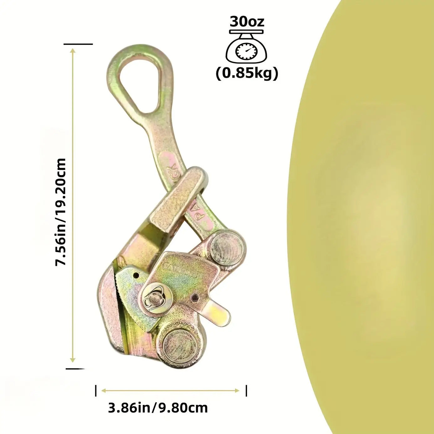 1pc Heavy-Duty Steel Cable Clamp with Adjustable Pulling Tool