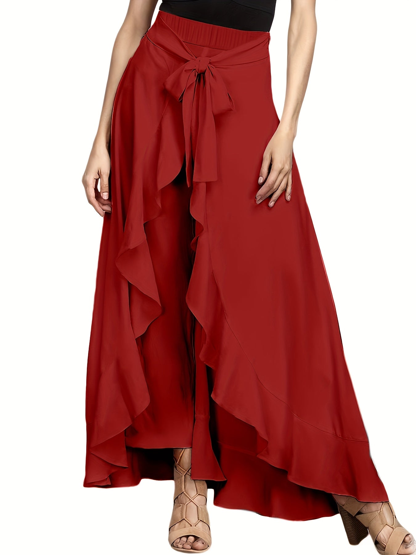 New autumn high waist chiffon pants