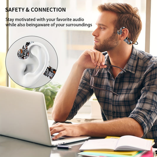 Wireless Bone Conduction Headphones with Microphone