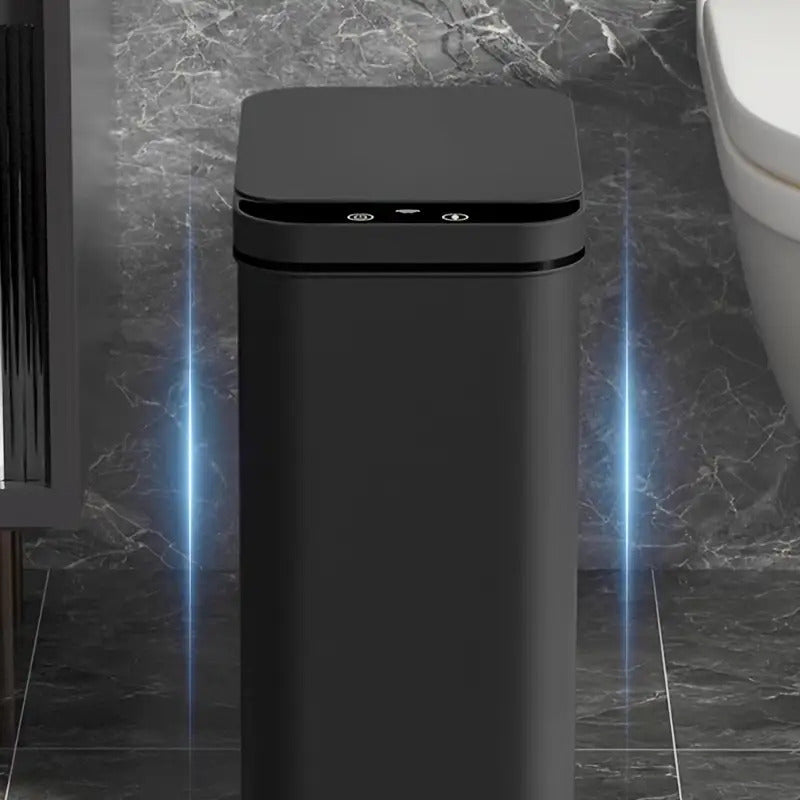 1pc black Bathroom Trash Cans with Lid