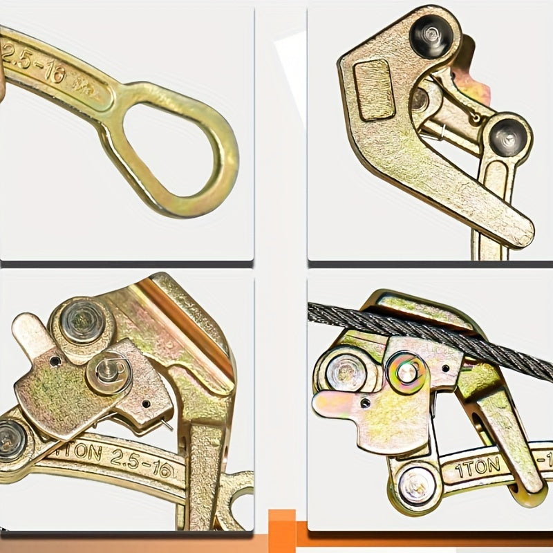 1pc Heavy-Duty Steel Cable Clamp with Adjustable Pulling Tool