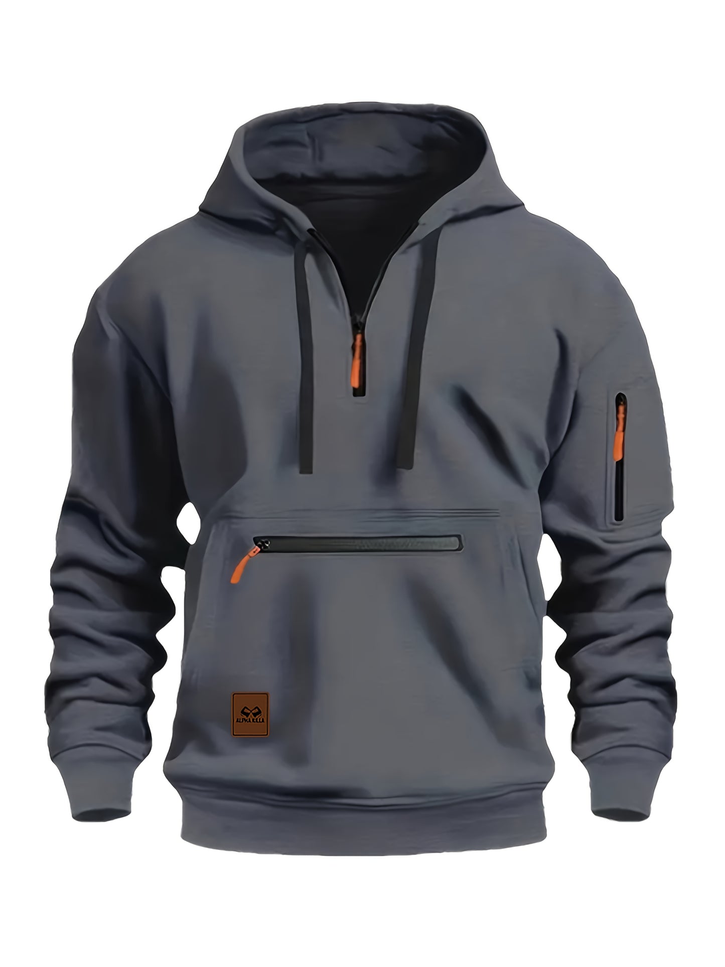 Windproof Royal Blue Fleece Hoodie