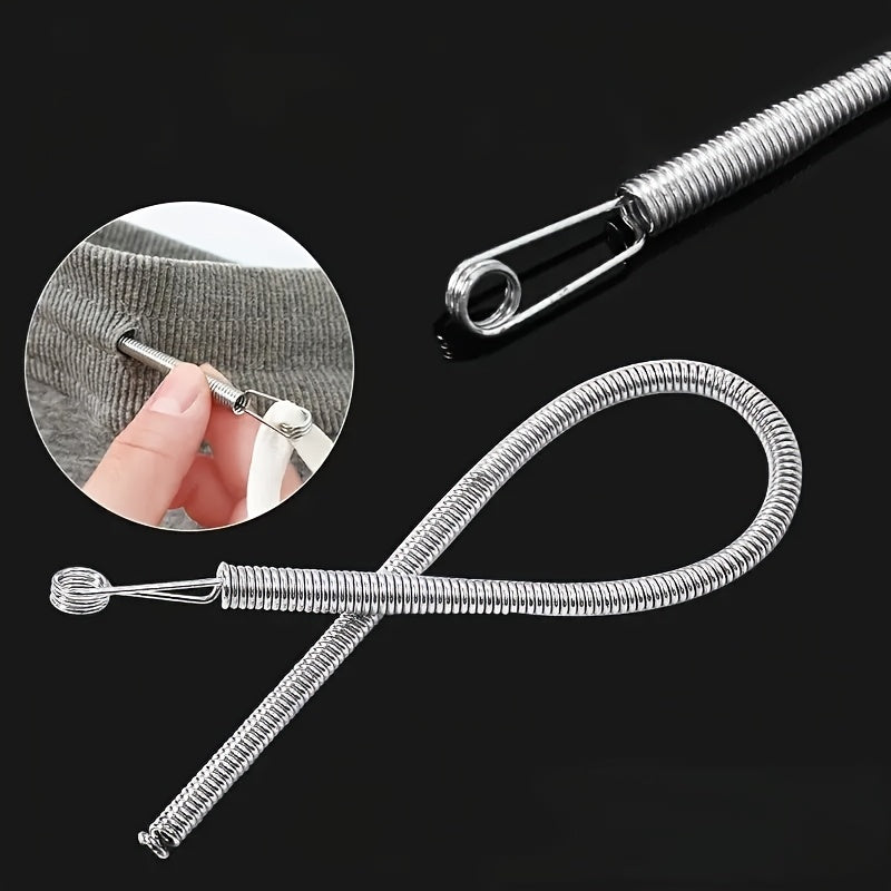 200pcs Silvery Elastic Threader - Durable Flexible Tool