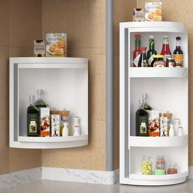 1pc Space-Saving Rotating Corner Shelf