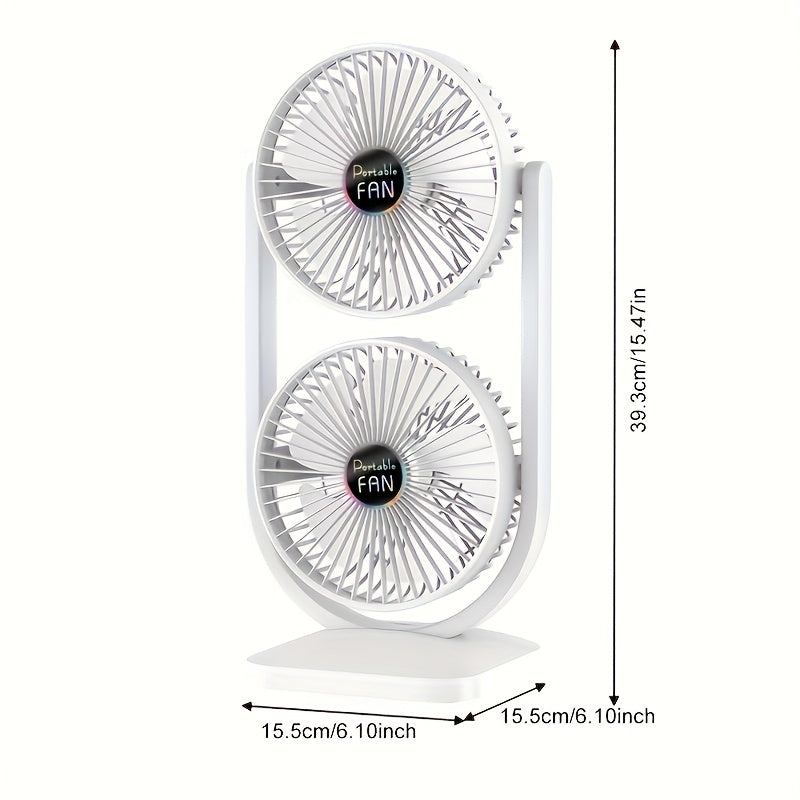 powerful dual-head fan, suitable for outdoor camping