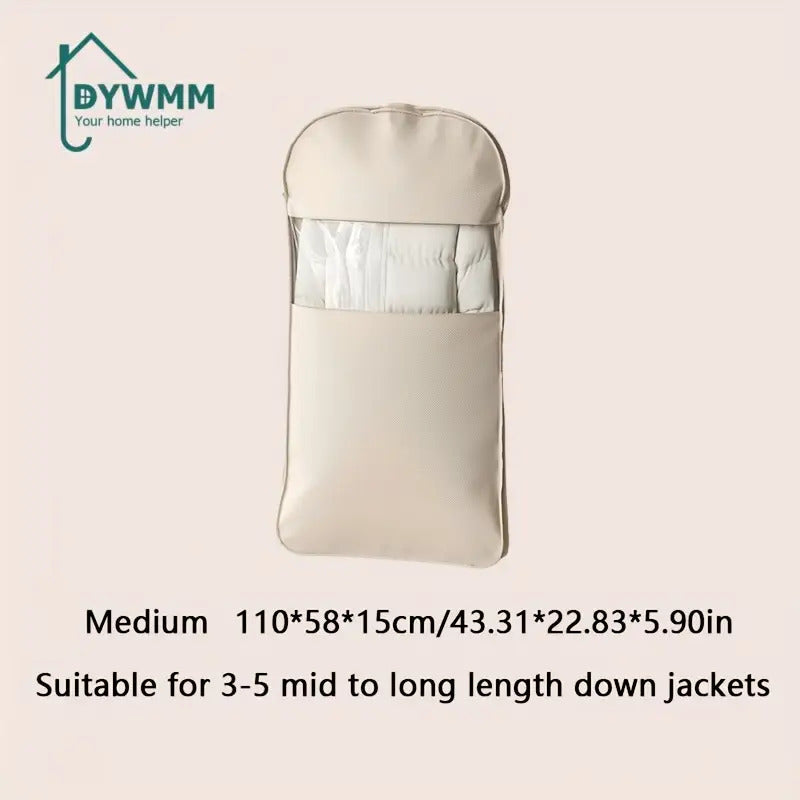 Space Saving Hanging Garment Bag with Self