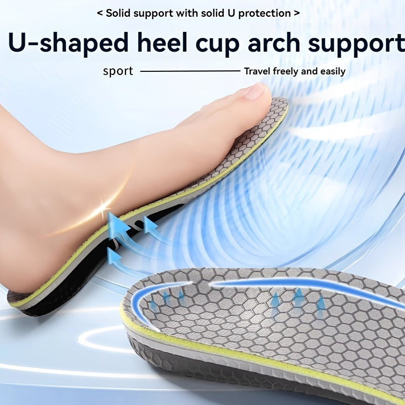 Silicone Sports Insoles - Shock Absorption、Comfortable Cushioning,With arch support