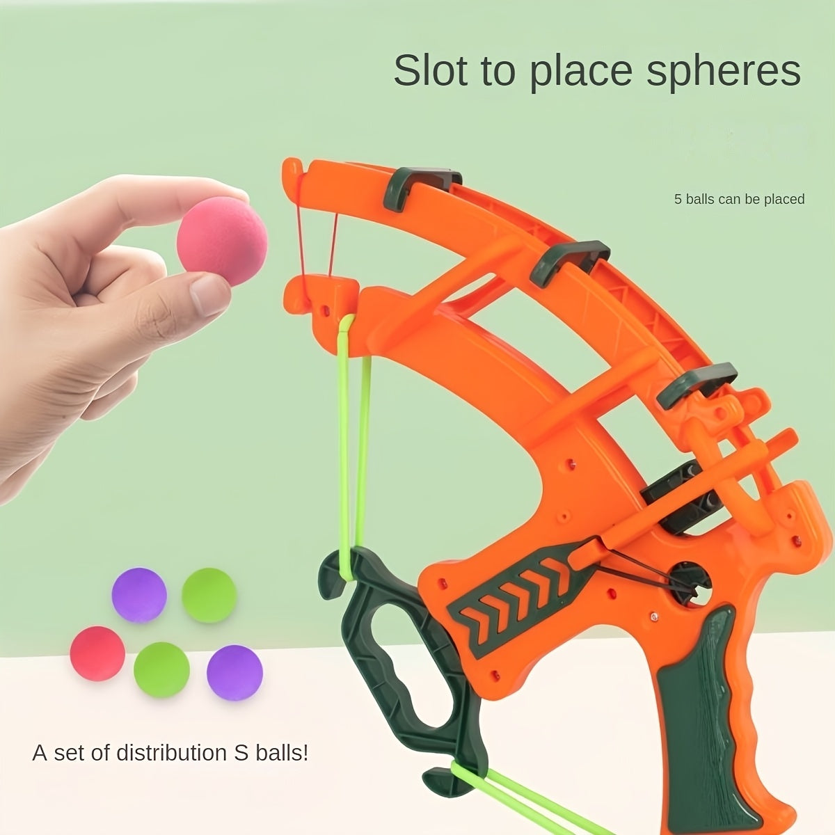 12pcs Blue and Green Interactive Archery Game Set with Colored Balls