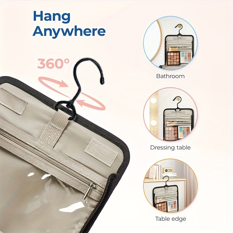 Thousand Fish Large Capacity Makeup Bag with Hanging Hook