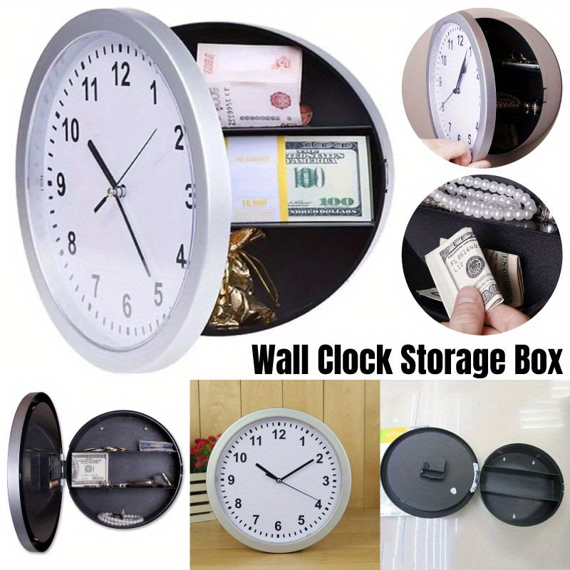 Vintage Wall Clock Featuring a Hidden Safe And Jewelry Compartment
