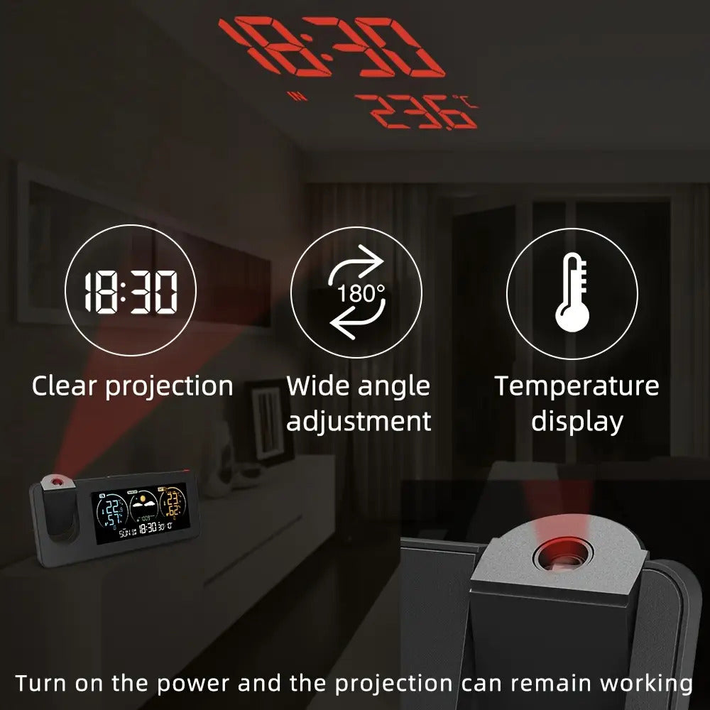 Multifunctional Electronic Projection Clock with Weather Station