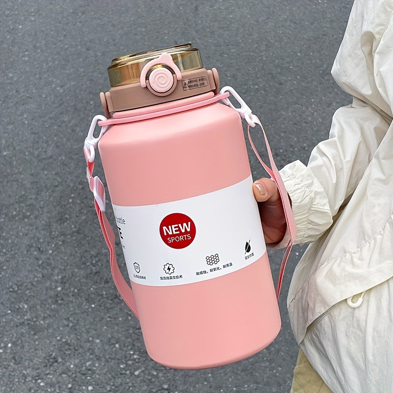 1pc Stainless Steel Insulated Tumbler 1000ml Large Capacity with Handle