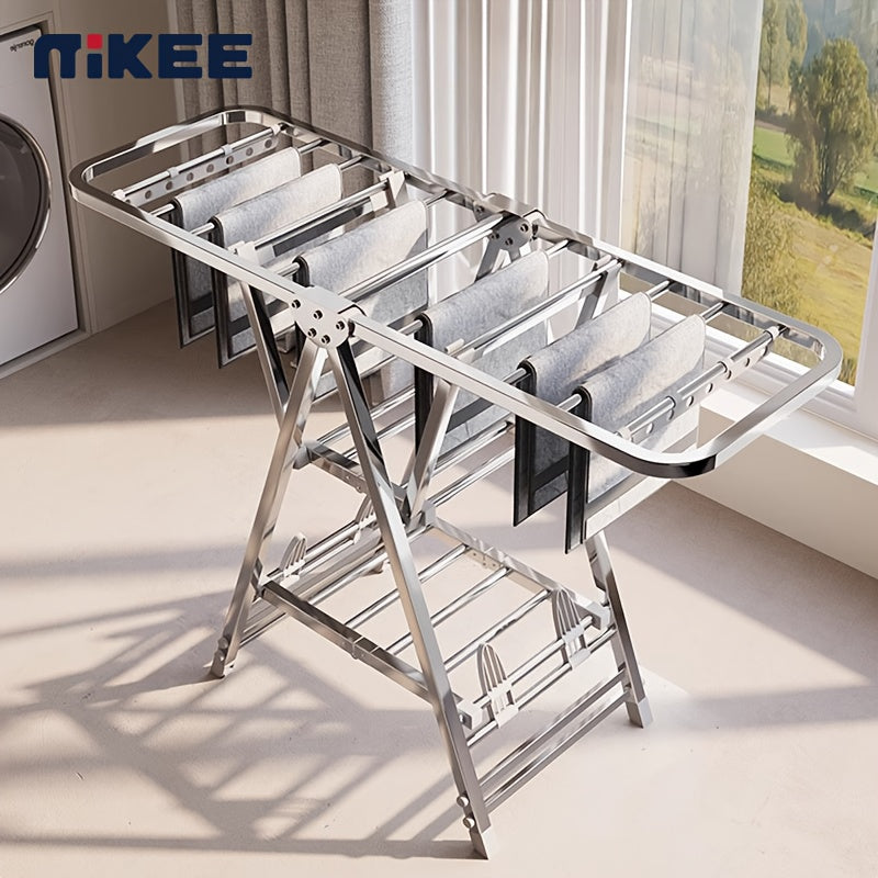 Heavy Duty Stainless Steel Folding Clothes Drying Rack