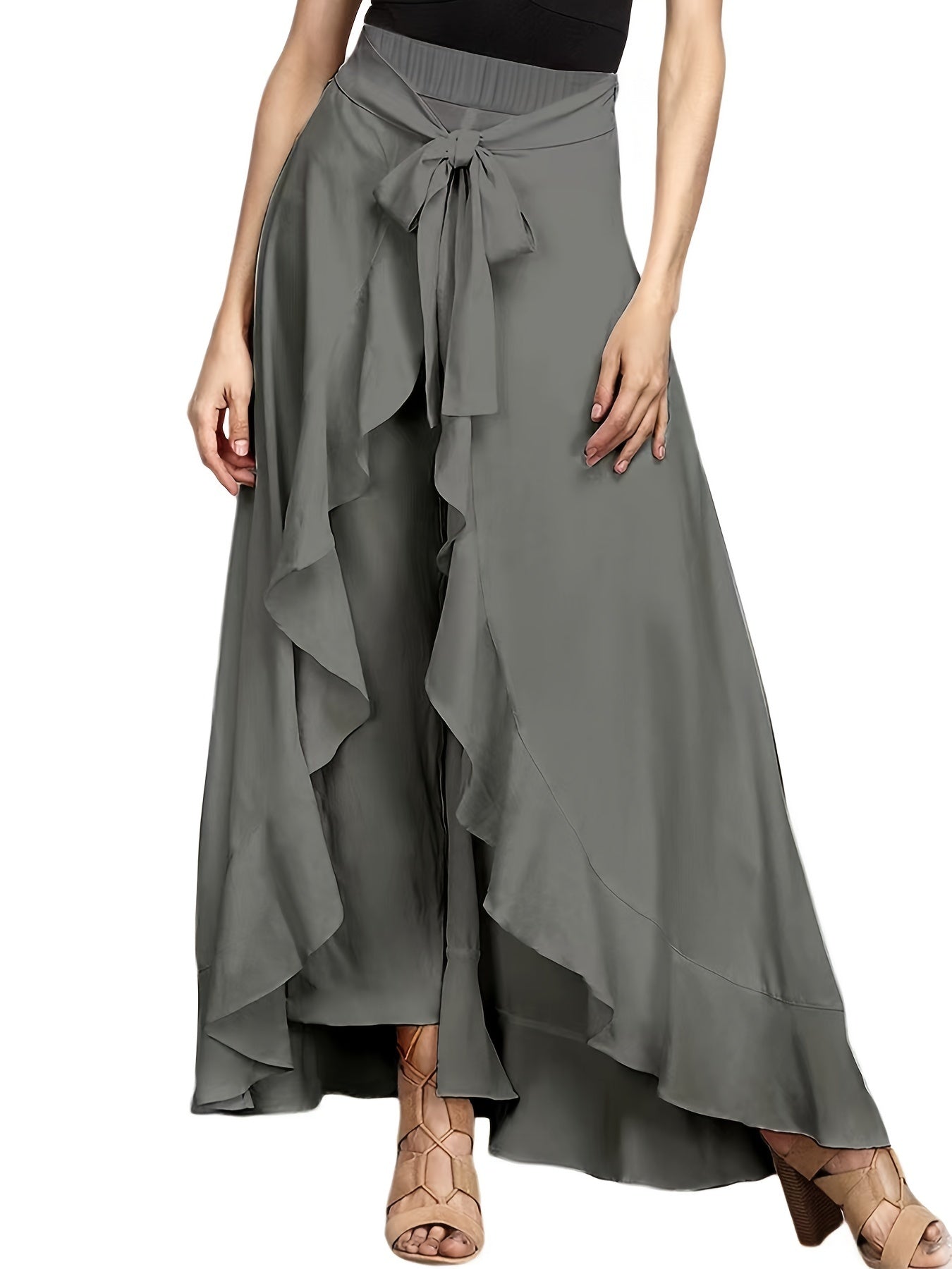 New autumn high waist chiffon pants