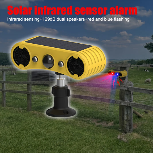 Solar Infrared Motion Sensor Alarm with Dual Strobe Lights