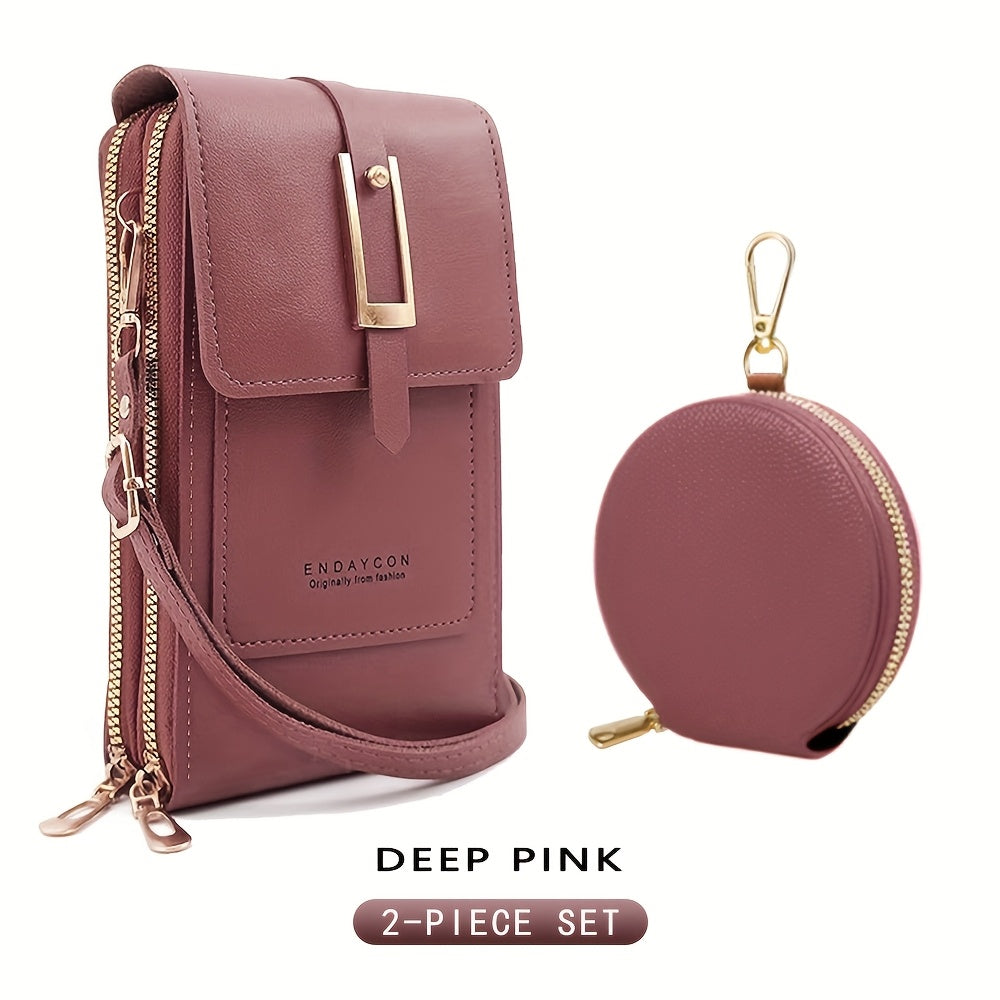 Women'S Multifunctional Crossbody Bag with Detachable Phone Pocket