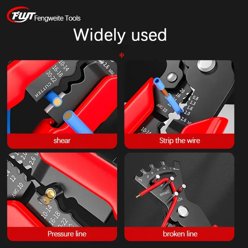 Multifunctional bending wire stripping pliers