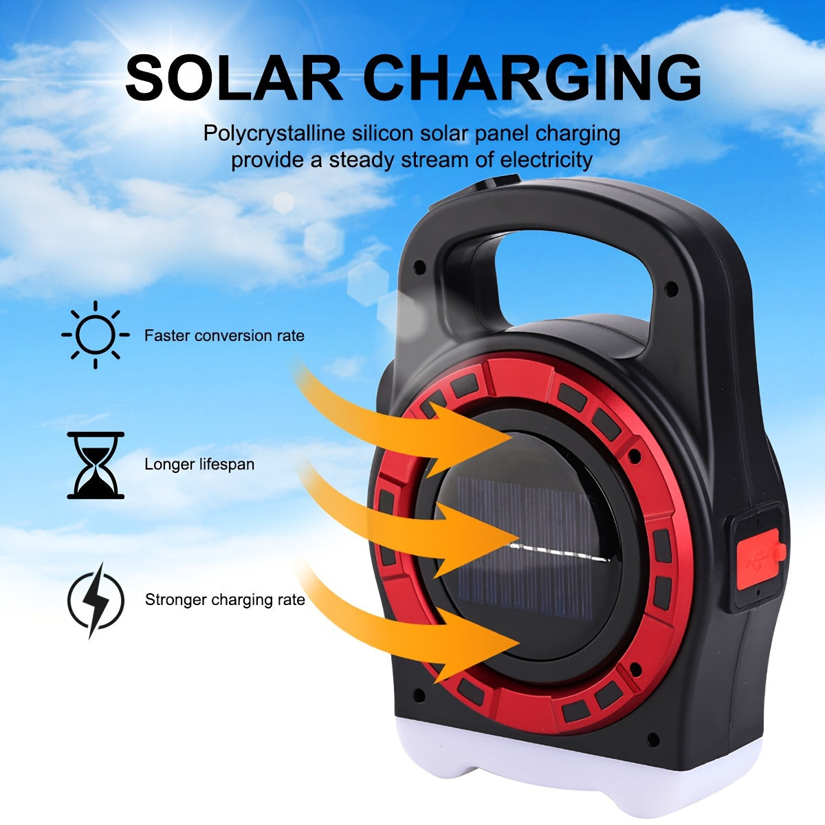 2pcs Multi functional Outdoor Lights solar handheld light
