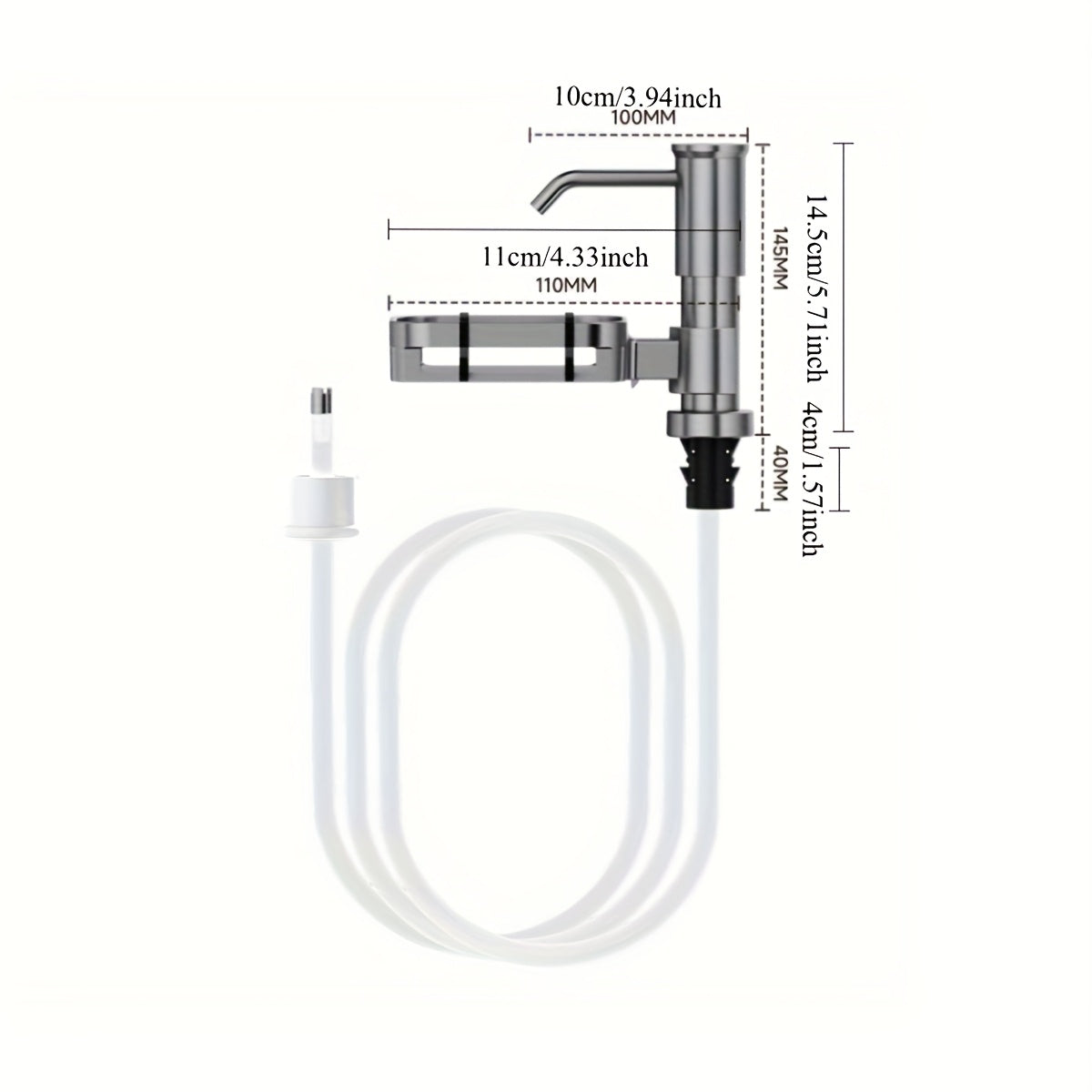 Stainless Steel Built-In Kitchen Sink Soap Dispenser