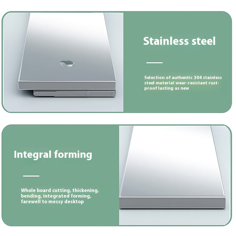 Rust-Resistant Stainless Steel Wall-Mounted Shelf