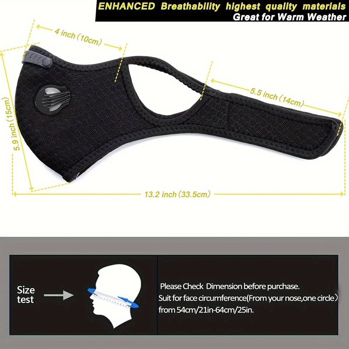Outdoor breathable mesh activated carbon anti-fog, haze, dust and windproof mask