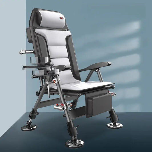 1pc Ergonomic Heavy Duty Stainless Steel Outdoor Fishing Chair