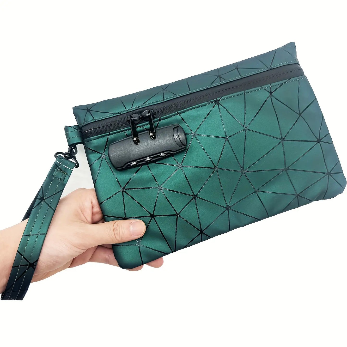 1pc Lockable Odor-Proof PU Pouch