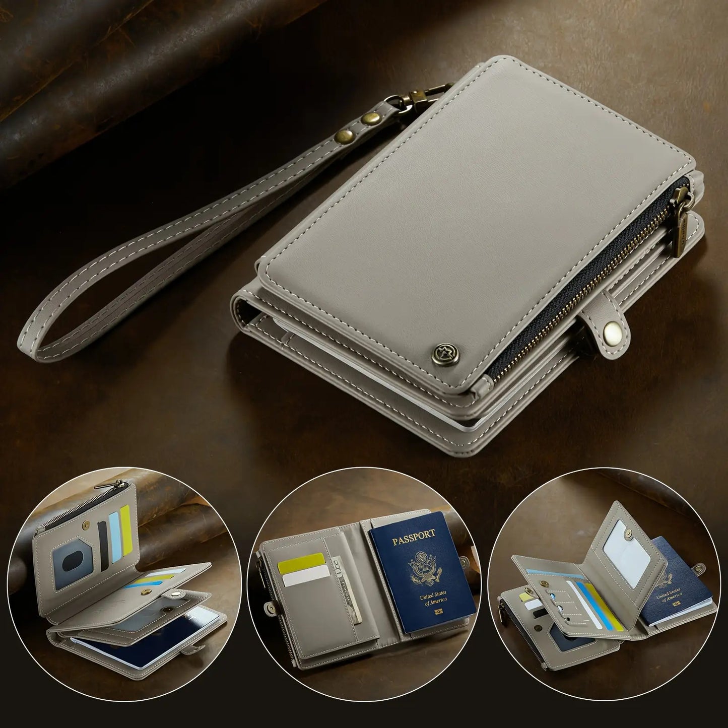 Portable Multi-card Credit Card Passport Case