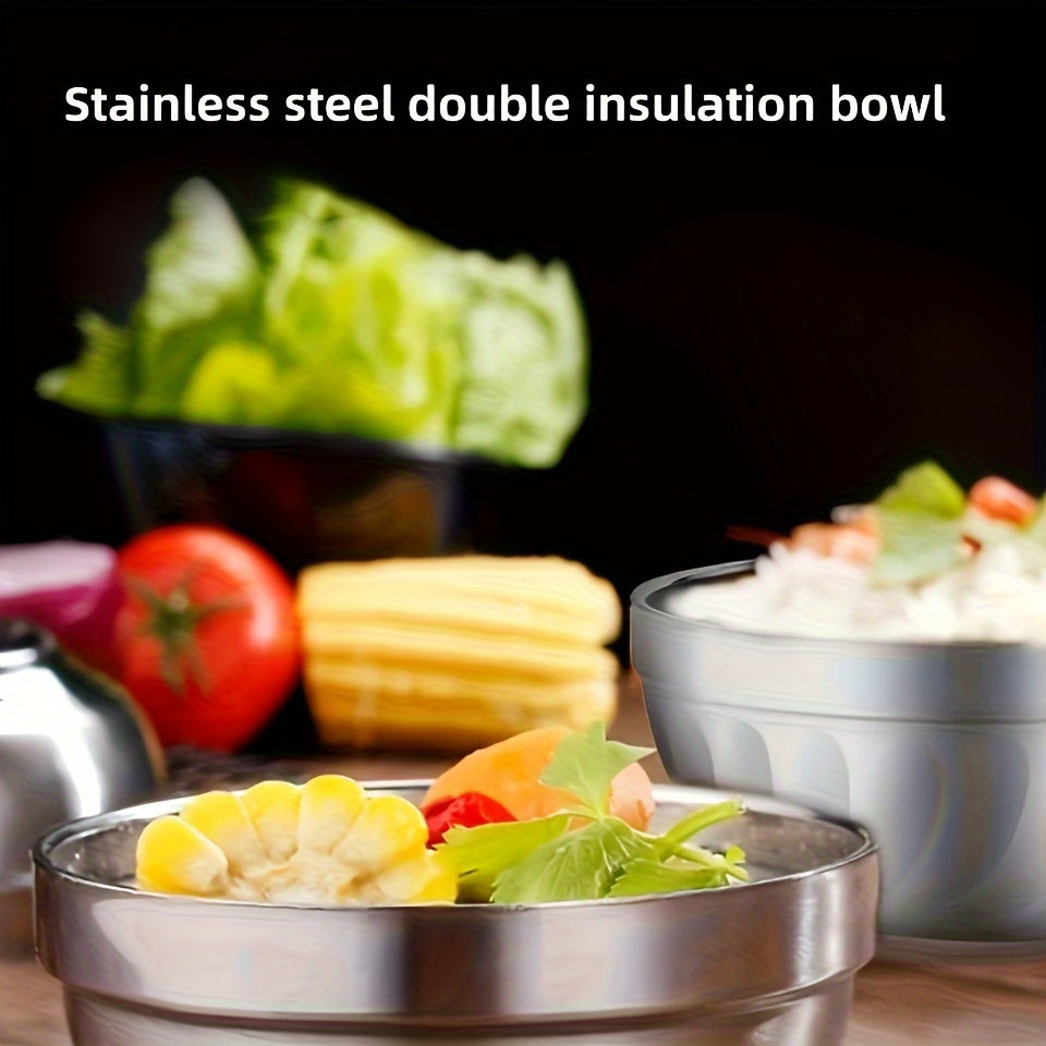 10pcs Durable Stainless Steel Bowls Set
