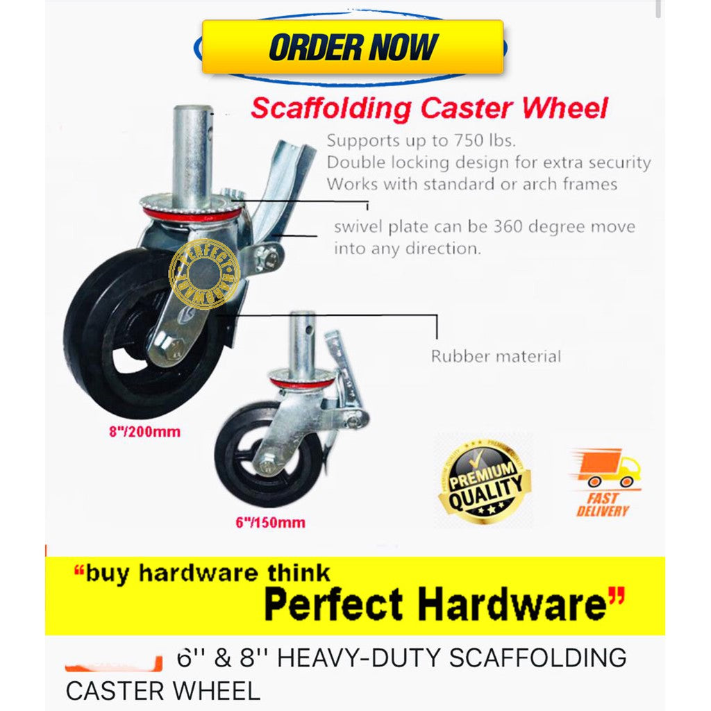 Heavy Duty Scaffolding Casters PU Wheel