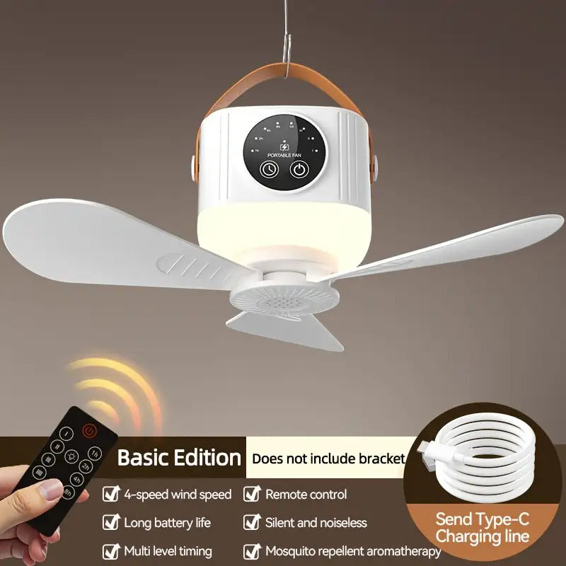 Portable Camping Fan with Light