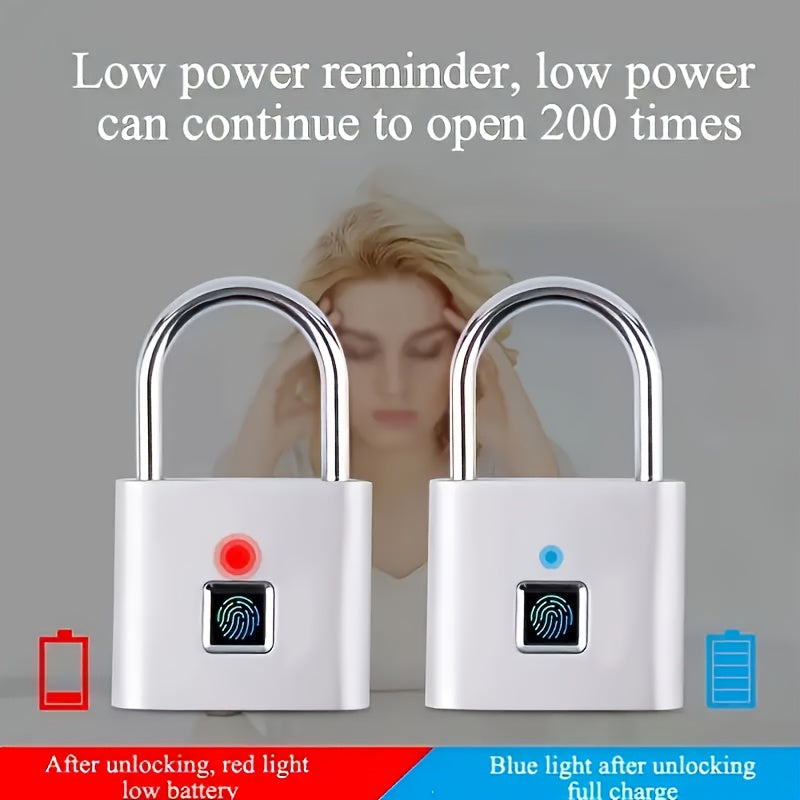 The brand-new upgraded USB Micro-B fingerprint padlock